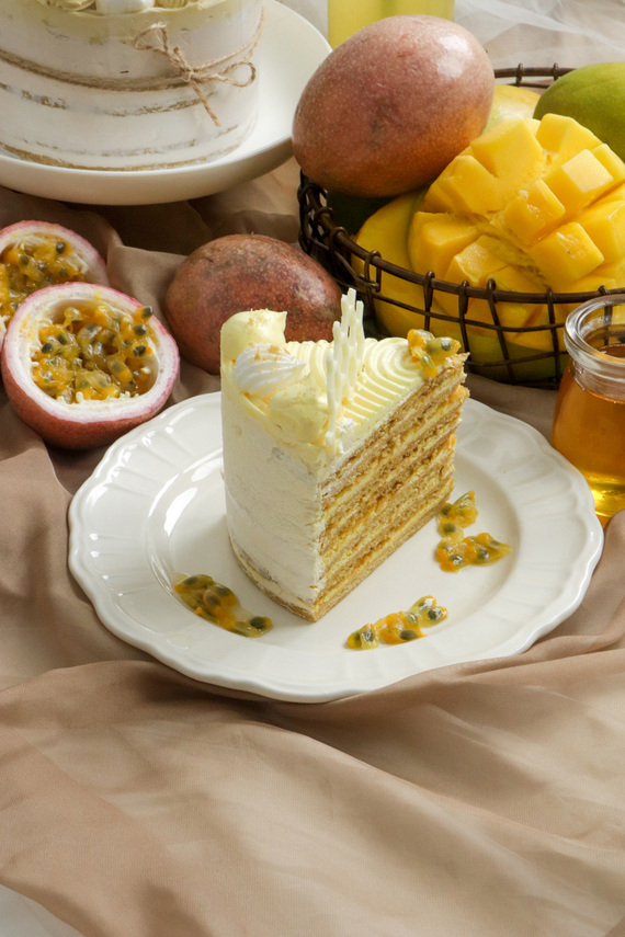 Mango Passionfruit 6&Quot; Honey Layer Cake