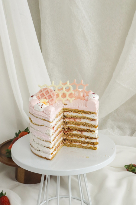 Strawberry Cream Cheese 6&Quot; Honey Layer Cake