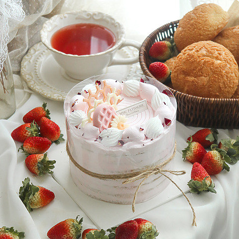 Strawberry Cream Cheese Medovik Cake