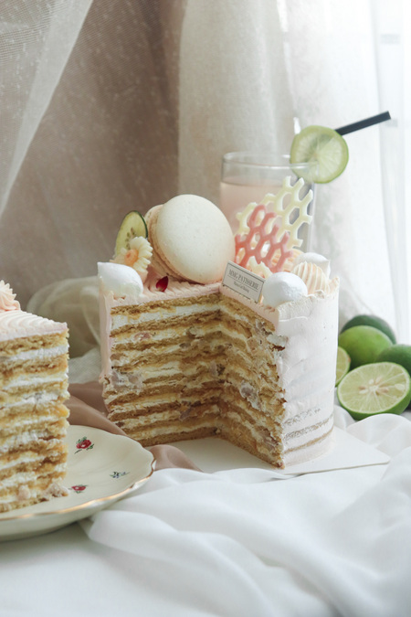 Lychee Lime 6&Quot; Honey Layer Cake